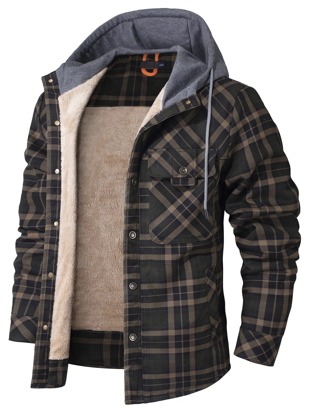 Caleb | Rugged Hooded Plaid Jacket
