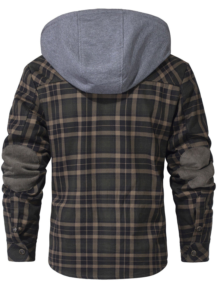 Caleb | Rugged Hooded Plaid Jacket