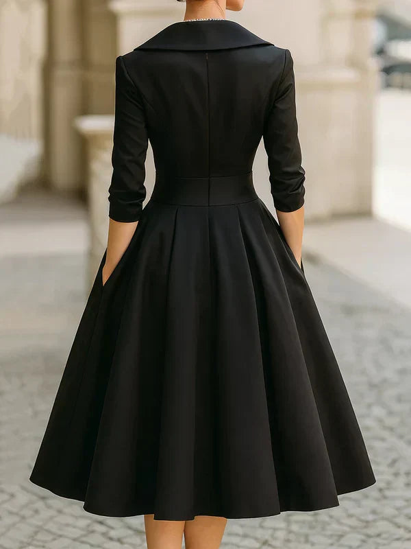 Gabriella | Graceful Wrap-Neck Midi Dress