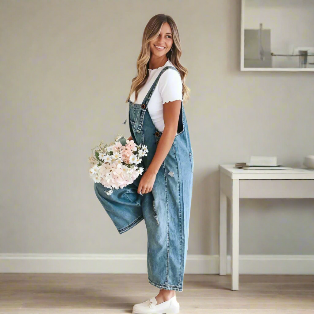 Carmela | Elegant Vintage-Wash Jumpsuit