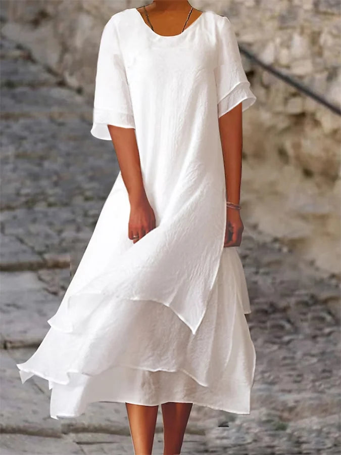 Maeve | Flowing Layered Midi Dress