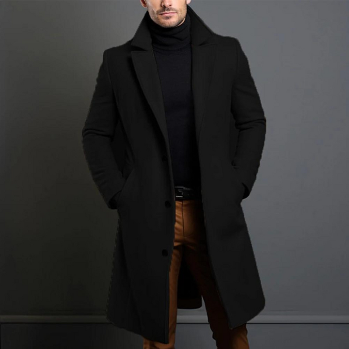 James | Tailored Long Lapel Overcoat