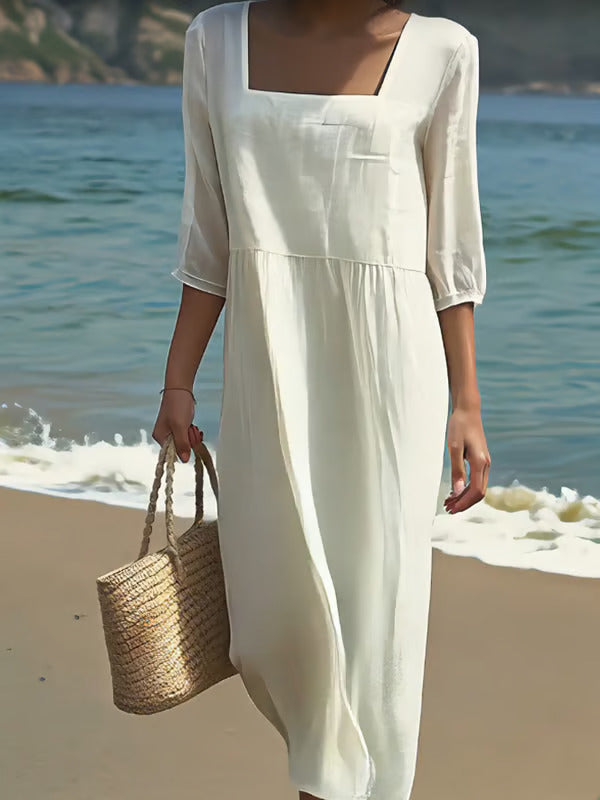 Evelyn | Effortless Square-Neck Dress