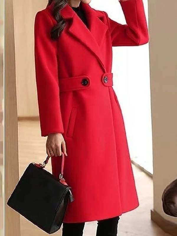 Eliza | Elegant Tailored Belted Silhouette Overcoat