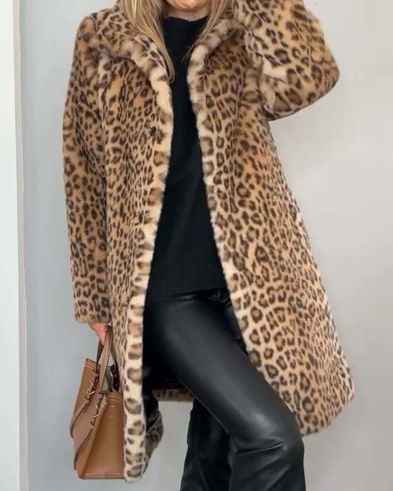 Vanessa | Elegant Leopard Statement Coat