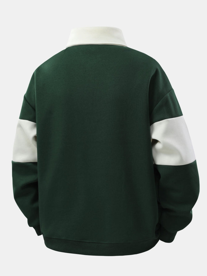 Miles | Refined Striped Polo Sweatshirt