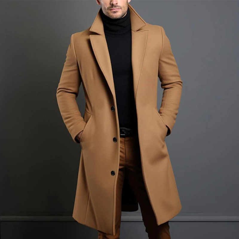 James | Tailored Long Lapel Overcoat
