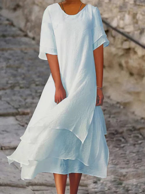 Maeve | Flowing Layered Midi Dress
