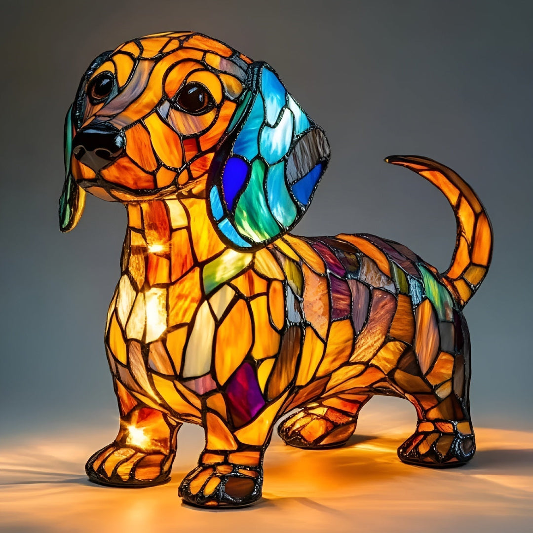 Dachy | Warm Color Dachshund Lamp