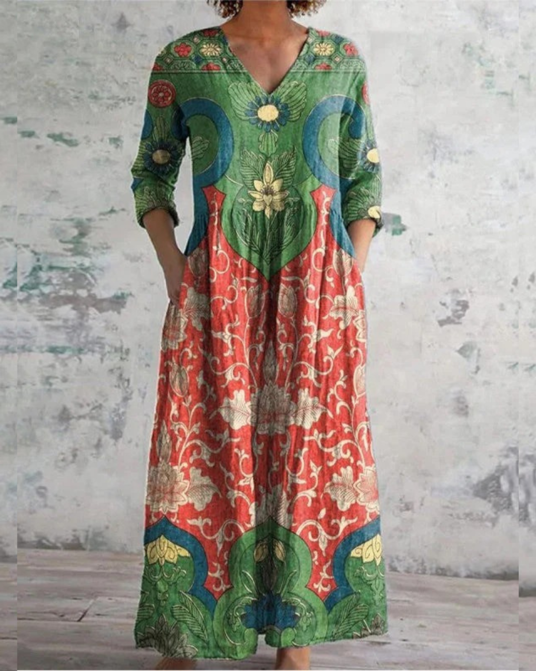 Bianca | Vintage Floral Long Dress