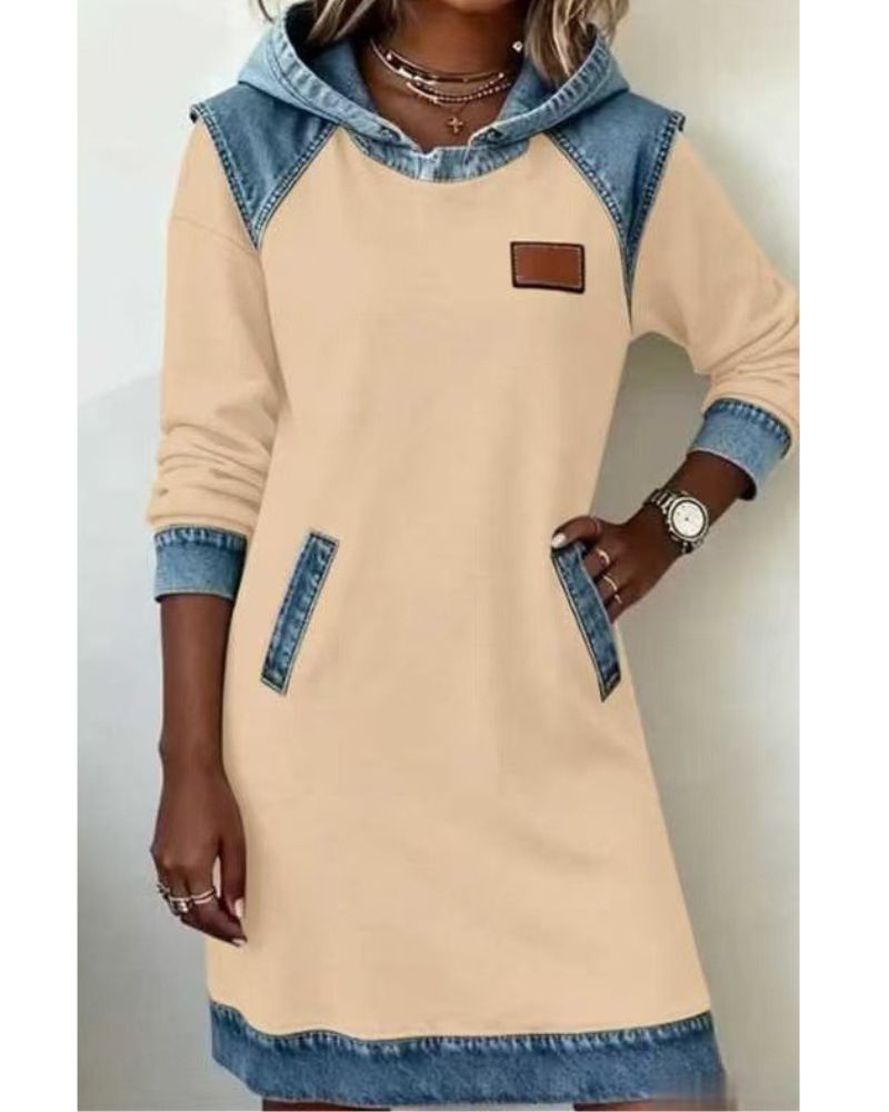Hailey | Hooded Denim-Style Dress