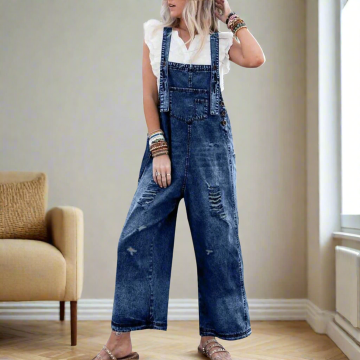 Carmela | Elegant Vintage-Wash Jumpsuit