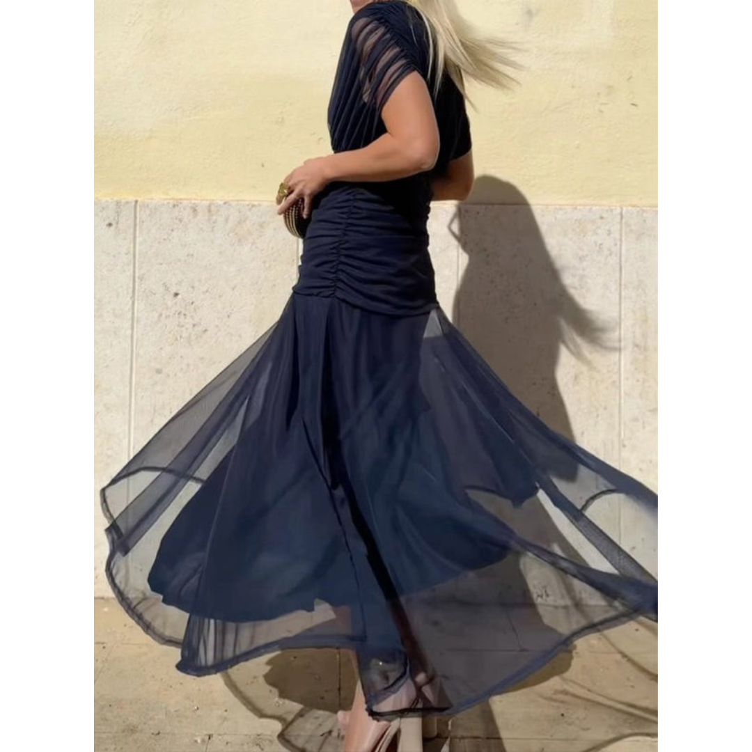 Breana | Mesh Flower Dress