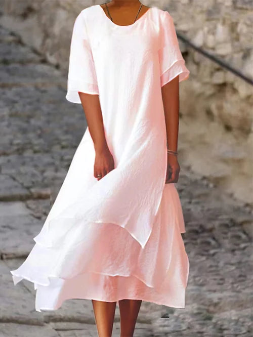 Maeve | Flowing Layered Midi Dress