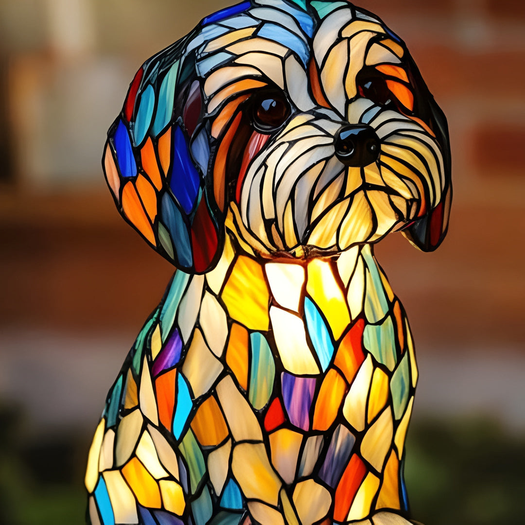Charlie | Handcrafted Color Dog Lamp