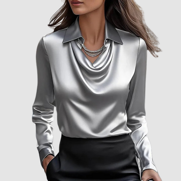 Celestine | Elegant Satin Blouse
