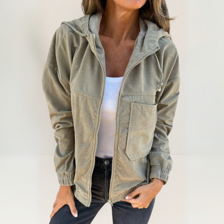 Karla | Relaxed Zip-Front Hooded Jacket