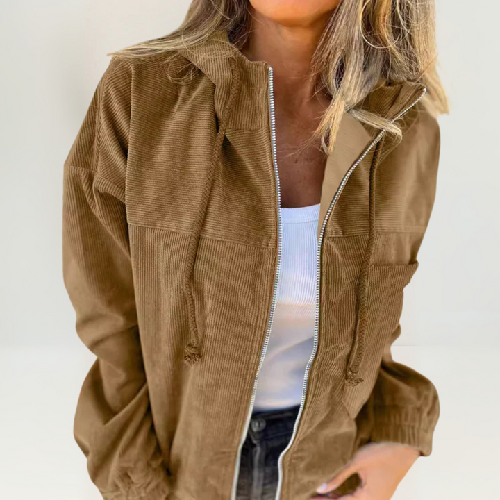 Karla | Relaxed Zip-Front Hooded Jacket