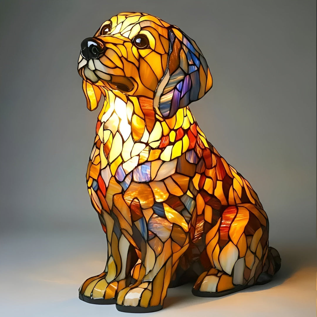 Oliver | Warm Color Puppy Lamp
