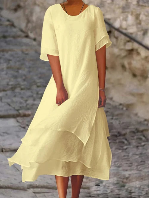 Maeve | Flowing Layered Midi Dress