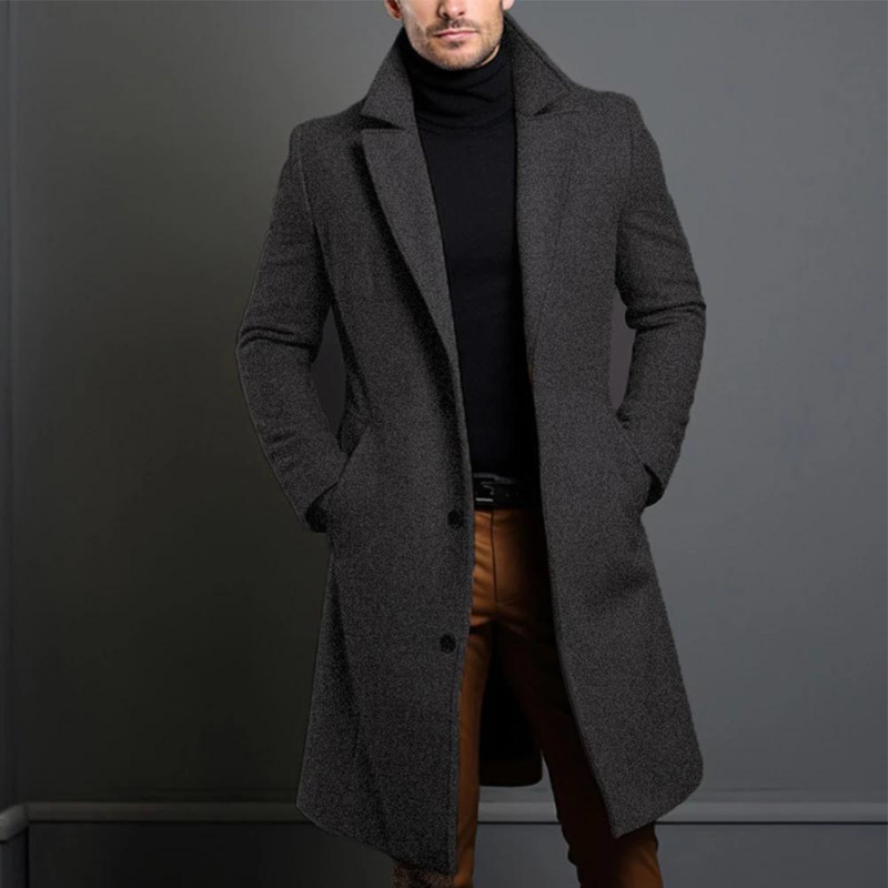 James | Tailored Long Lapel Overcoat
