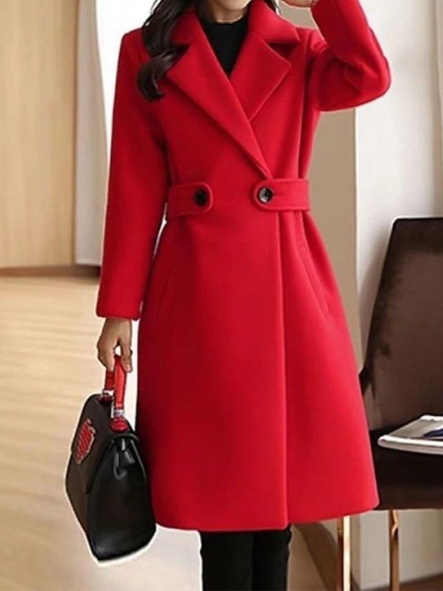 Eliza | Elegant Tailored Belted Silhouette Overcoat
