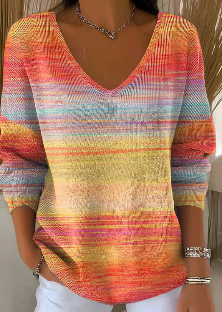ISABELLE | Elegant Patterned V-Neck Sweater
