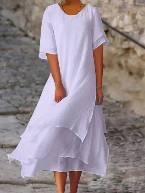 Maeve | Flowing Layered Midi Dress