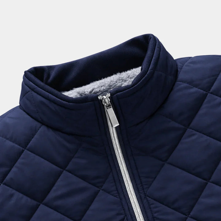 Hayes | Elegant Quilted Zip-Front Jacket