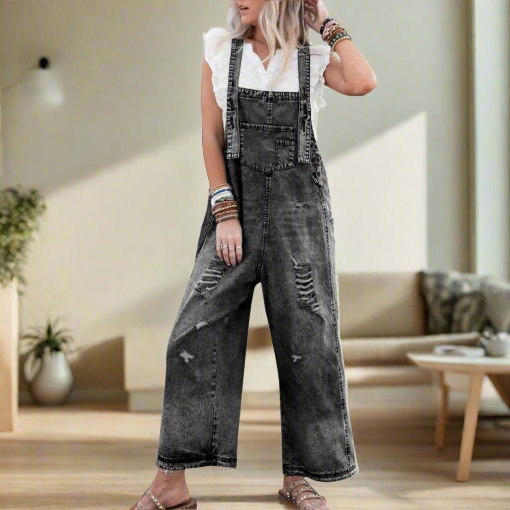 Carmela | Elegant Vintage-Wash Jumpsuit