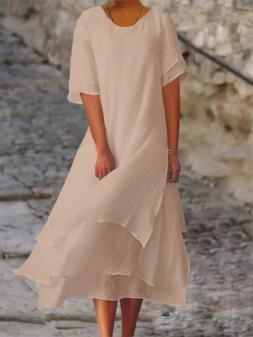 Maeve | Flowing Layered Midi Dress