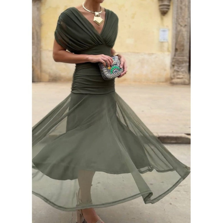 Breana | Mesh Flower Dress