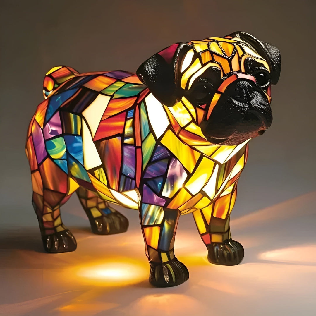 Rocky | Bold Color Pug Lamp