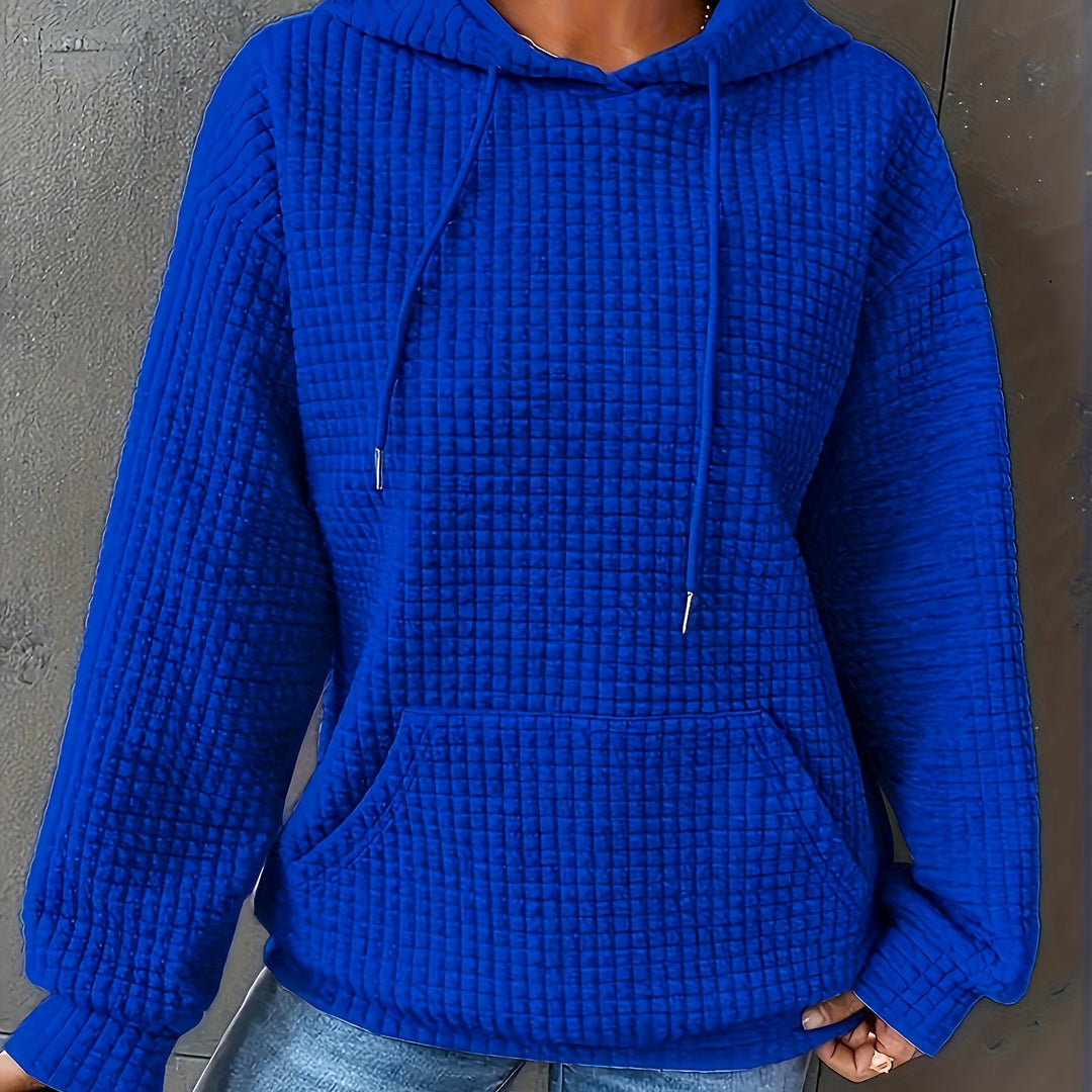 Lena | Cozy Waffle Knit Hooded Sweater