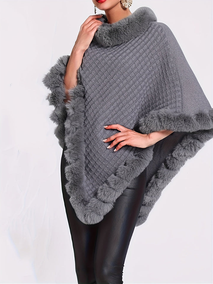 Rowena | Elegant Textured Cape Coat