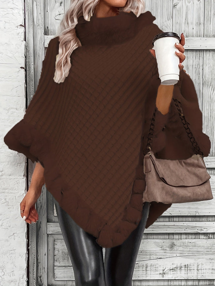 Rowena | Elegant Textured Cape Coat