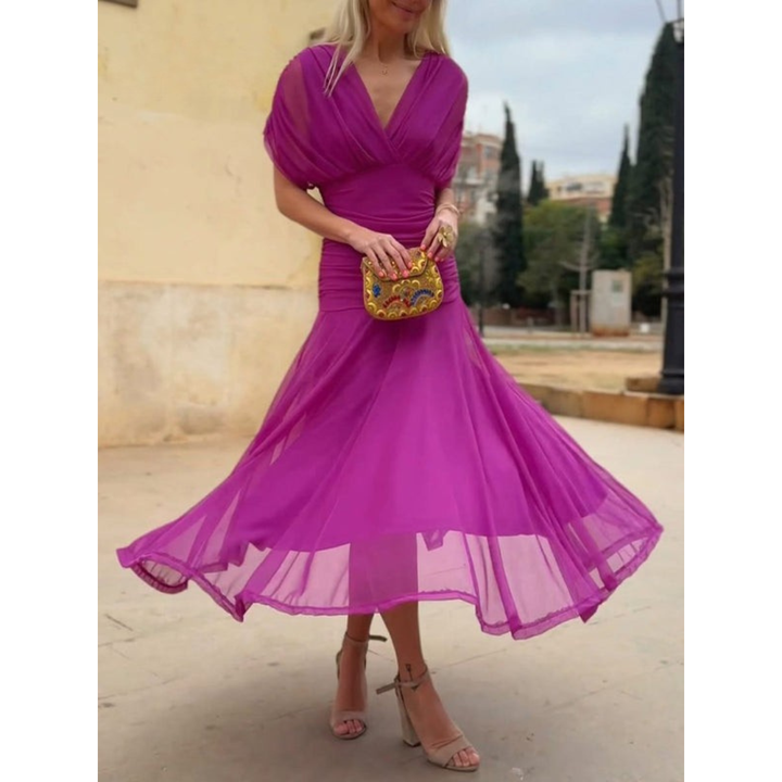Breana | Mesh Flower Dress