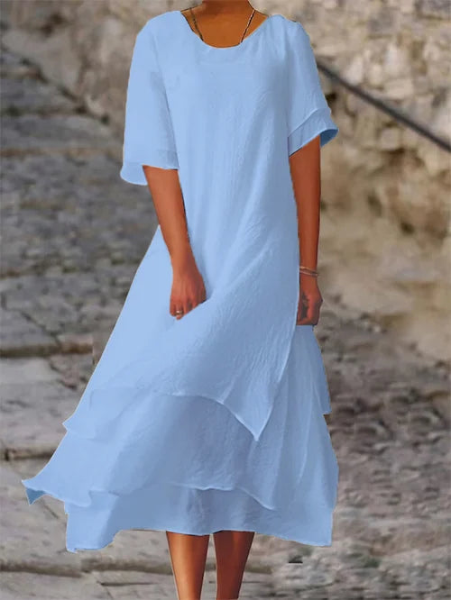 Maeve | Flowing Layered Midi Dress