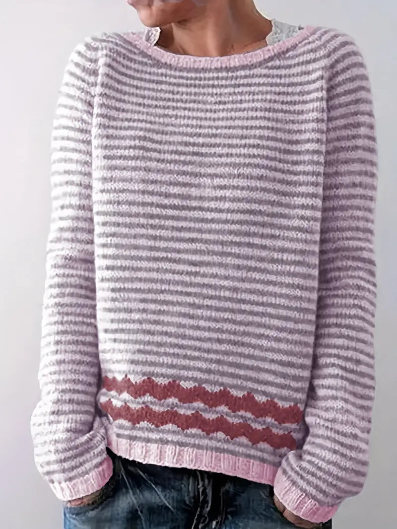 Luna | Soft Striped Relaxed Knit Sweater