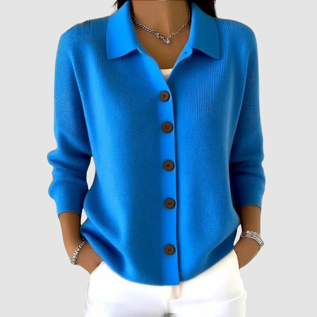 Brooke | Relaxed Button-Up Lapel Cardigan