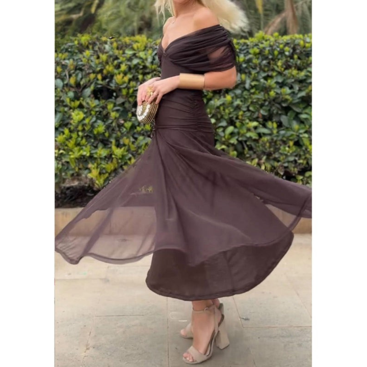 Breana | Mesh Flower Dress