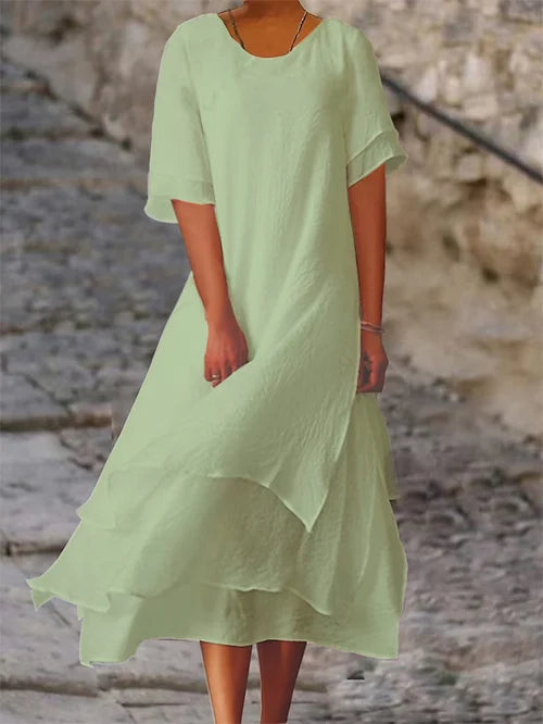 Maeve | Flowing Layered Midi Dress