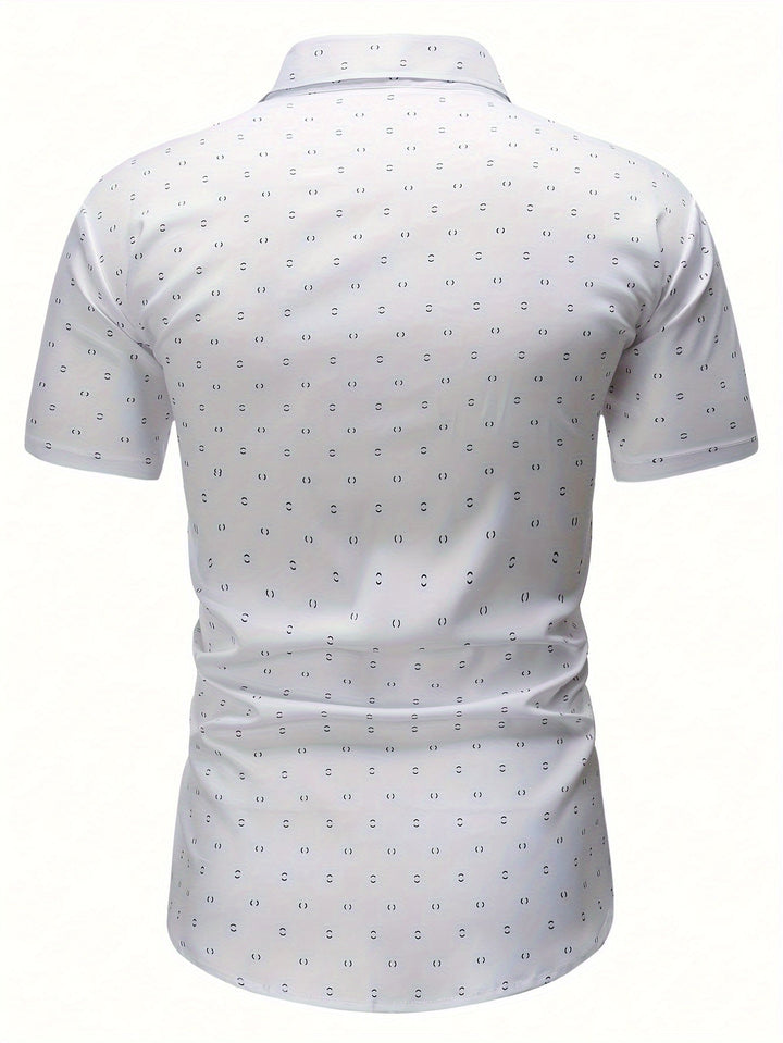 Elias | Modern Printed Short-Sleeve Button Shirt