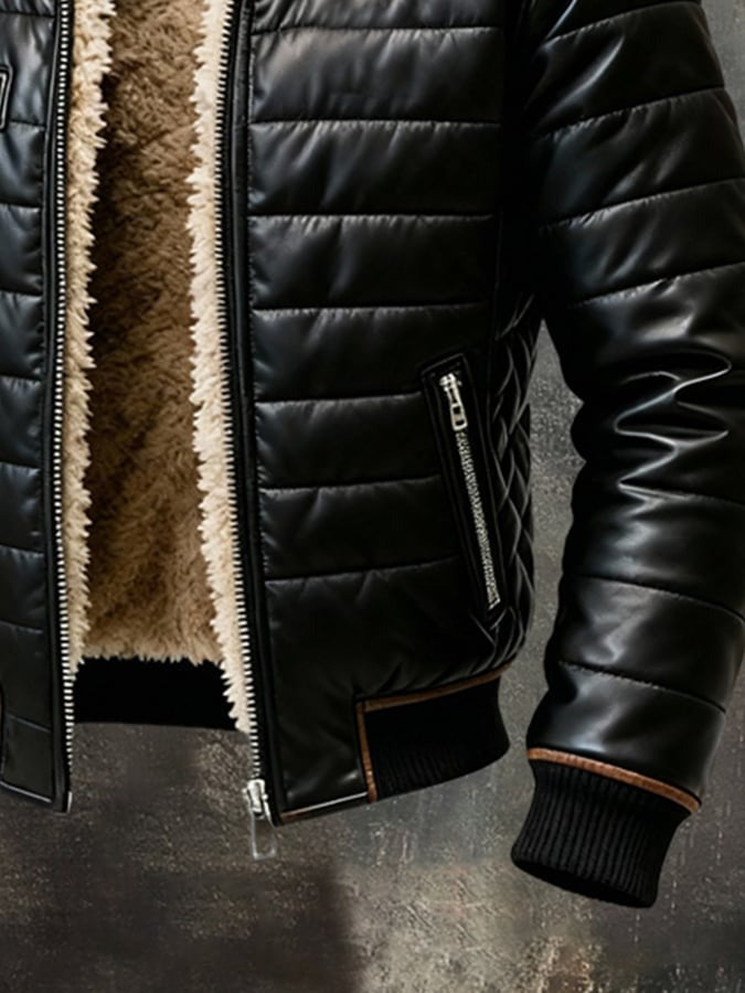 Isaac | Black Padded Jacket with Soft Inner Lining