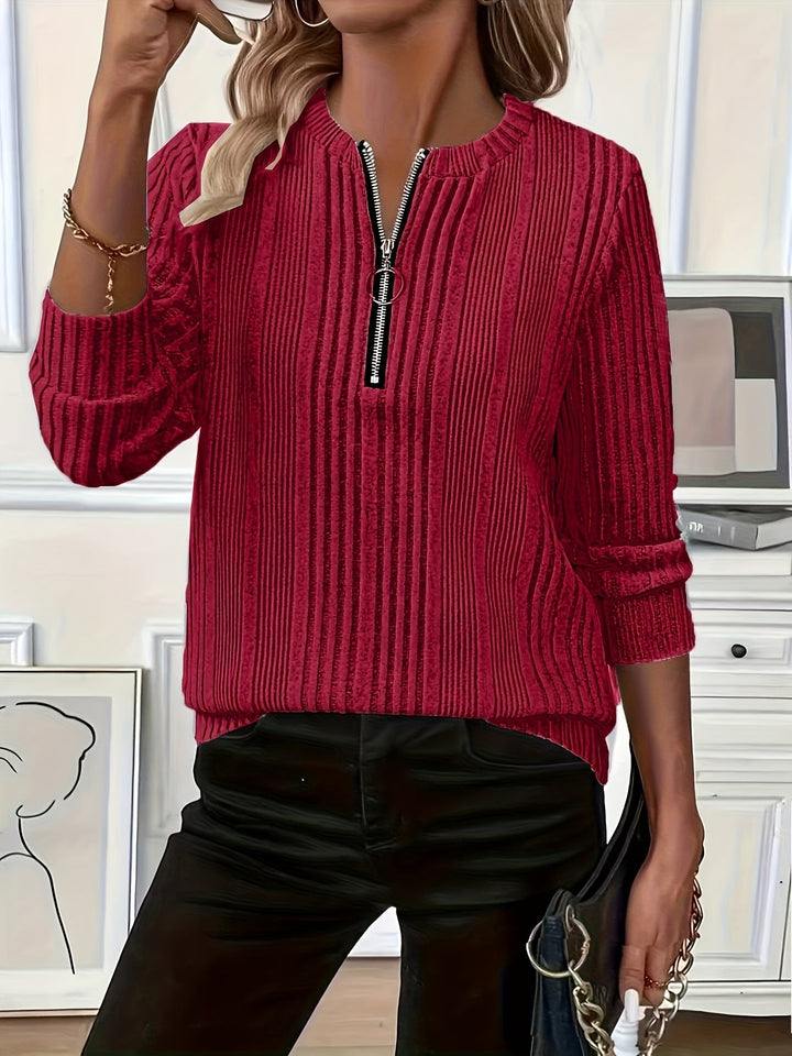 Harper | Refined Zip-Neck Knit Sweater