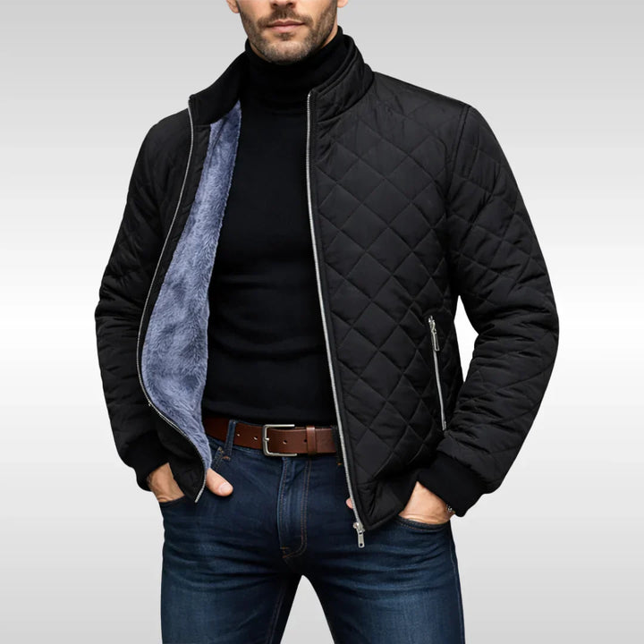 Hayes | Elegant Quilted Zip-Front Jacket