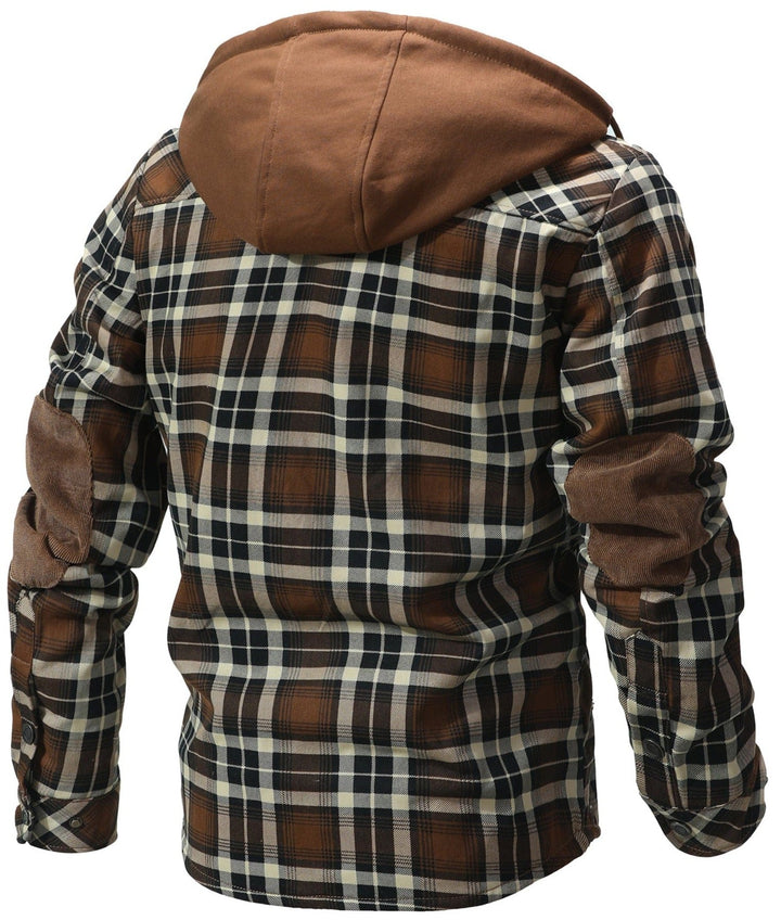 Caleb | Rugged Hooded Plaid Jacket