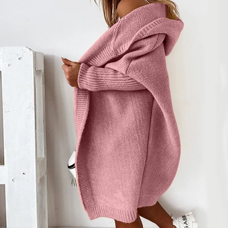 Harper | Soft Flowing Hooded Knit Cardigan