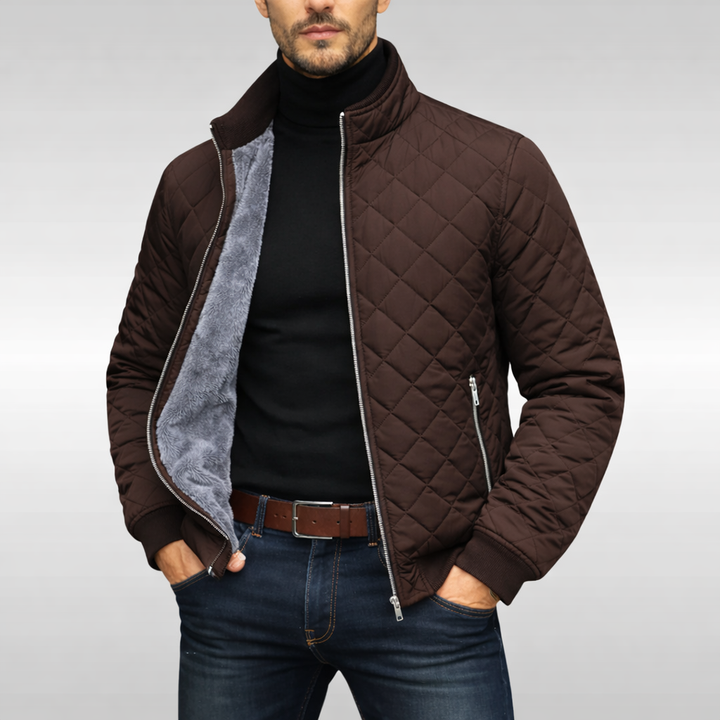Hayes | Elegant Quilted Zip-Front Jacket