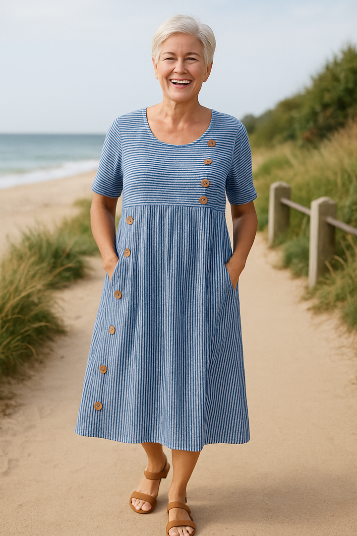 Brenna | Striped Midi Dress